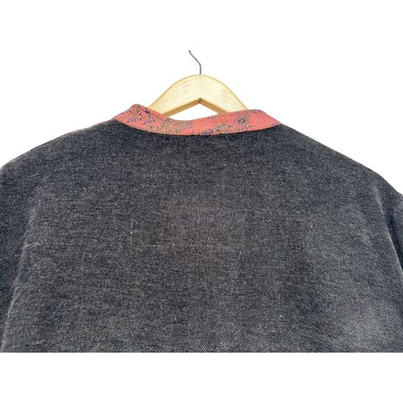 Vintage Patchwork Jacket Floral Embroidery & Toggle Closures - Picture 9 of 9